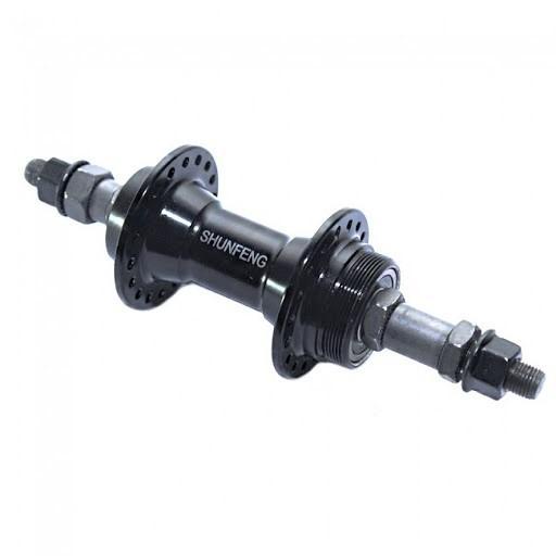 Moyeu Arrière VeloGo aluminium fileté noir roulement scellé SB