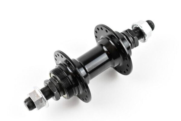 Moyeu arrière BMX - Aluminium - Noir - 36 trous - Axe M14