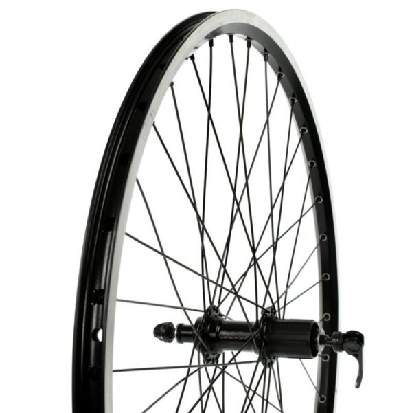 Wiel 26" 559 H. DF. alu velg cassette zwart industrieel