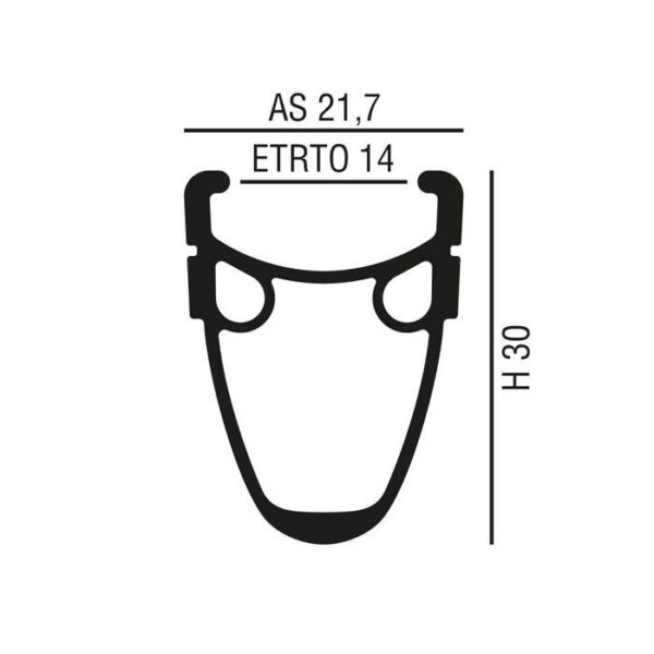 Obruč 28" (622) 36 rupa dupli zid ALU crni LS4 H30