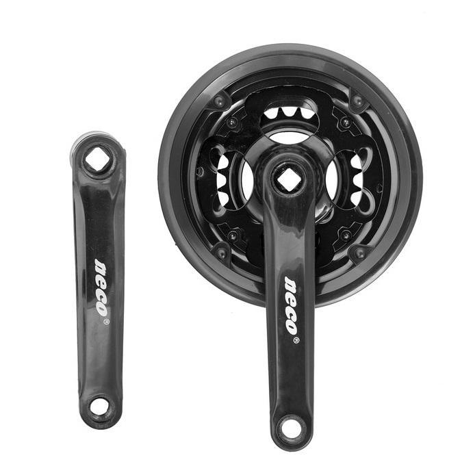 Juego de Bielas MTB de Acero 24/34/42D Negro