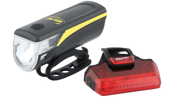 USB polnilna sprednja in zadnja svetilka Contec Speed-LED [siva]