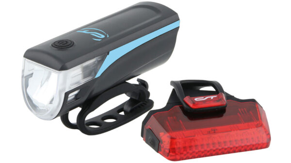 USB polnilna sprednja in zadnja svetilka Contec Speed-LED [oranžna]