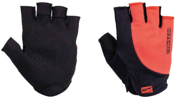 Guantes de Ciclismo de Verano de Dedos Cortos Contec Tripster [Negro-Rojo, XXL]