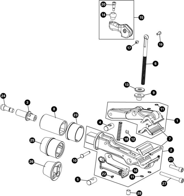 Park Tool 100-3D / 100-5D / 100-25D remondistendide pea osad