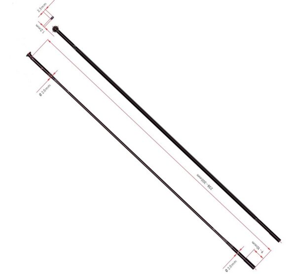 DT Swiss Aero Comp Stipinas 2.0/2.3/1.25 x 259mm Juodas