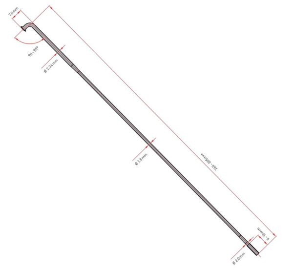 Черна спица DT Swiss Alpine III 2.0/1.8/2.34 x 292mm