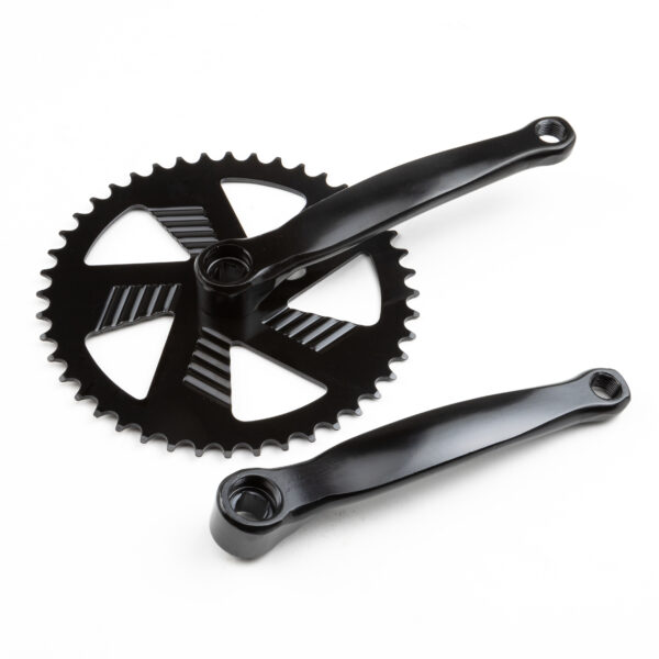 Pédalier 170mm 44 6/7V Acier Carré Noir