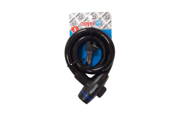 Kabel ključavnica na ključ Csepel 15x800mm, črna (15 kosov/škatla)