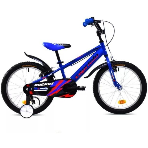 Детски велосипед Capriolo Rocket 18" с контра, Син