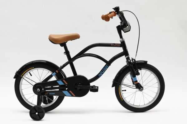 Vélo Garçon 16" Cruiser avec Rétropédalage - Noir/Bleu