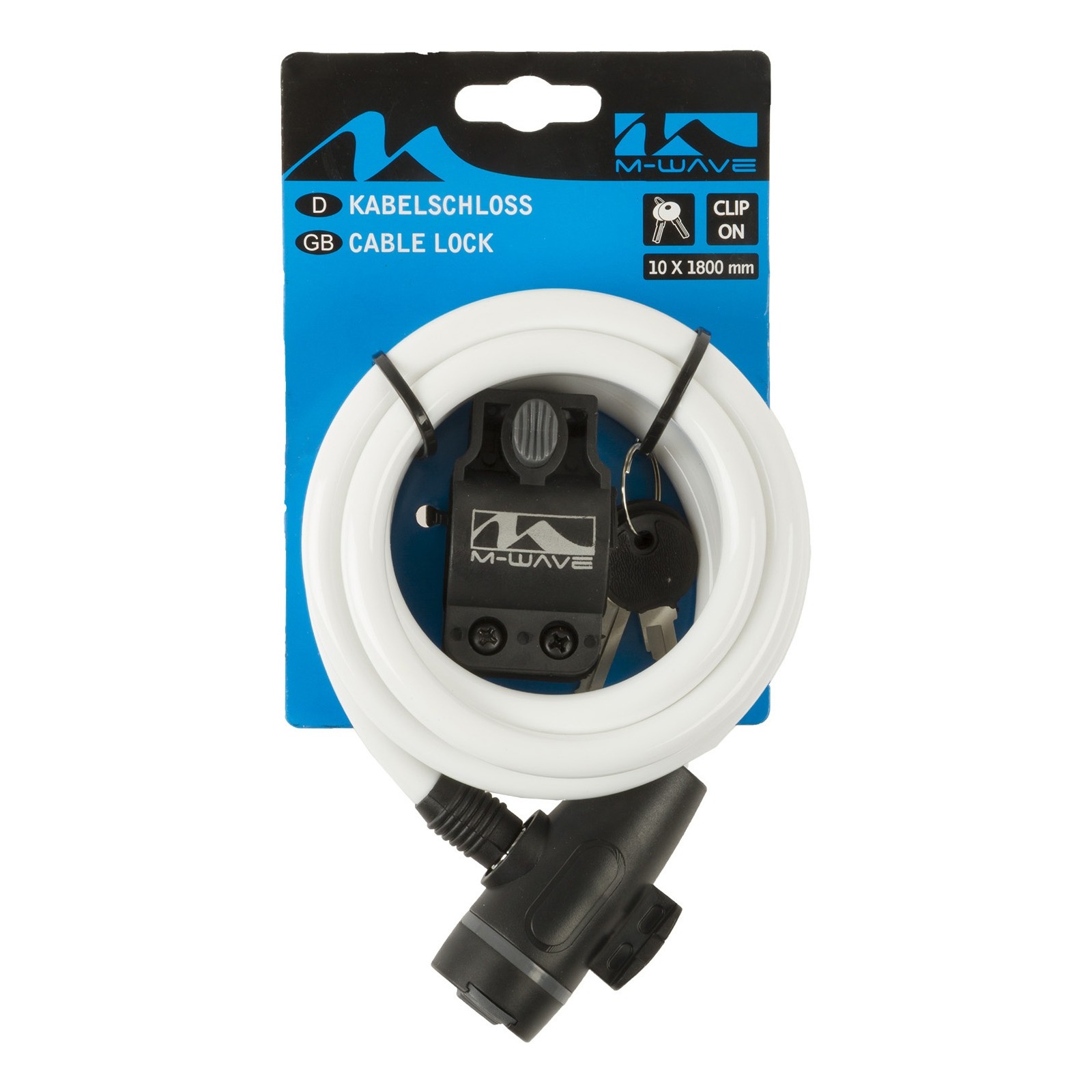 SPIRAALLUKK VÕTMEGA 10 x 1800 MM - M-WAVE (KOOS KLAMBRIGA) VALGE - Image 2