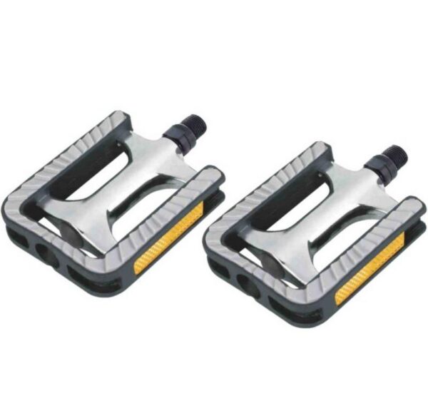 Pedales de aluminio VeloGo con agarre de goma & rodamientos sellados - 9/16" (en caja)
