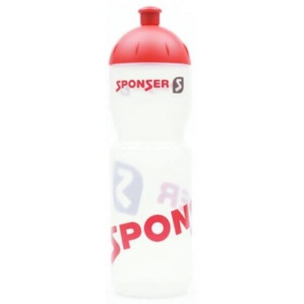 Sponser joogipudel (750ml) - läbipaistev/punane, BPA-vaba