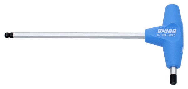 Llave Allen (HXS) con mango en T y punta de bola Unior 193HXS (2.5)