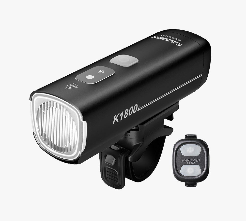 Éclairage avant rechargeable Ravemen K1000 avec technologie IA