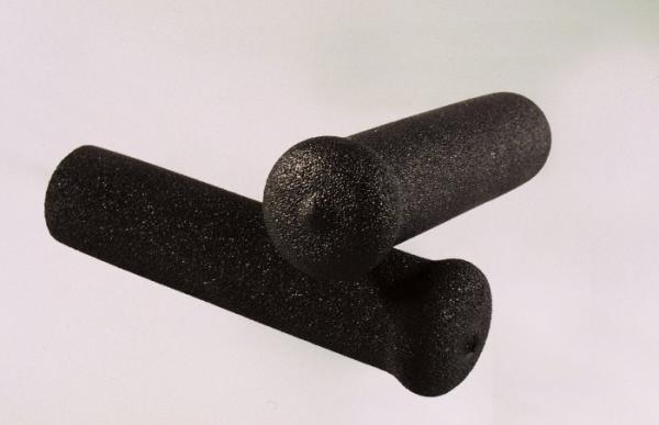 Hand-eez suletud otsaga leistangi käepidemed - Must, 125mm