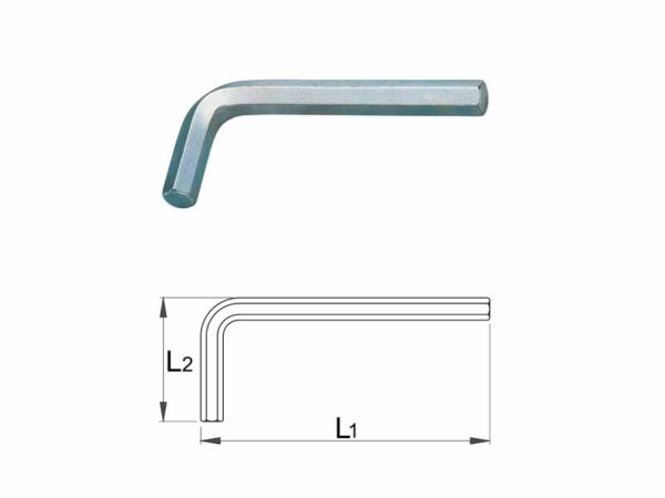 Unior 220/3L lange inbussleutel - 5mm