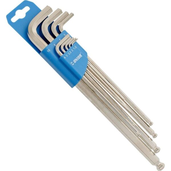 Unior 220/3SLPH Kogelkop Inbussleutel Set (1.5-10) Lang