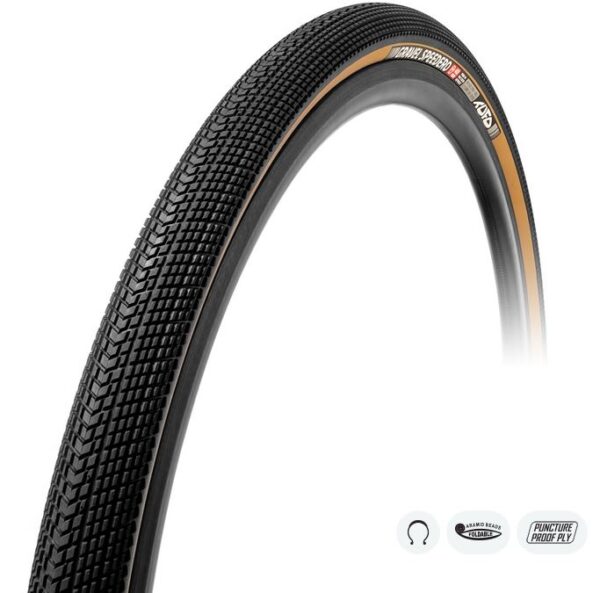 Tufo Gravel Speedero TLR Tubeless rehv - 700x40C (40-622), Must/Beež