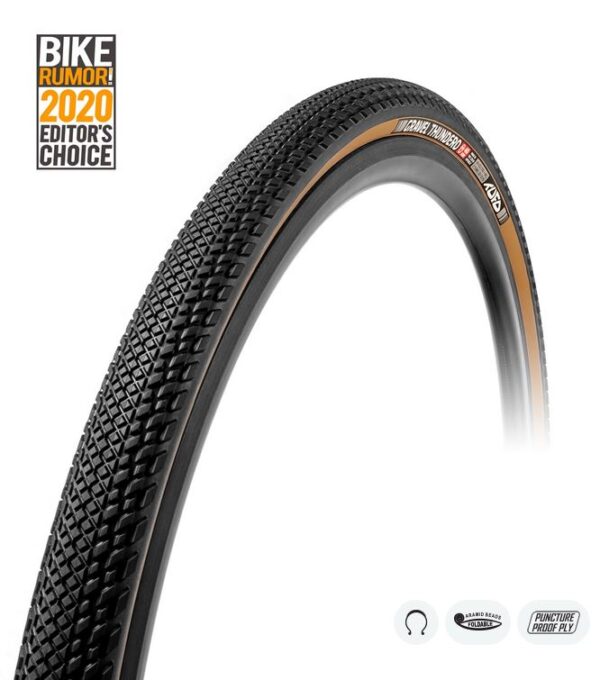 Tufo Gravel Thundero TLR Tubeless rehv - 700x44C (44-622), Must/Beež