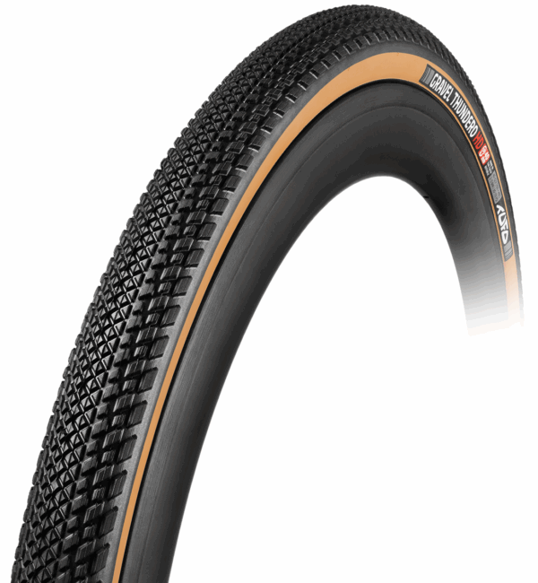 Tufo Gravel Thundero HD TLR Tubeless rehv - 700x40C (40-622), Tugevdatud, Must/Beež