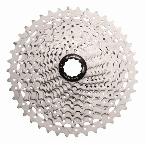 SunRace MS8 11-käiguline kassett 11-42H - šampanja hõbedane
