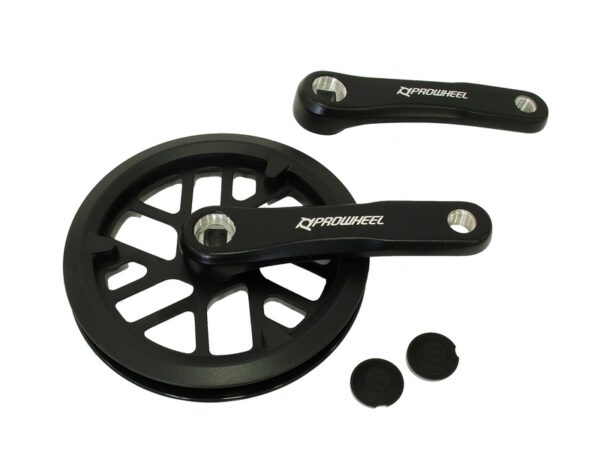 Juego de Bielas Monovelocidad Infantil de Aluminio 36D - 127mm con Doble Cubrecadenas