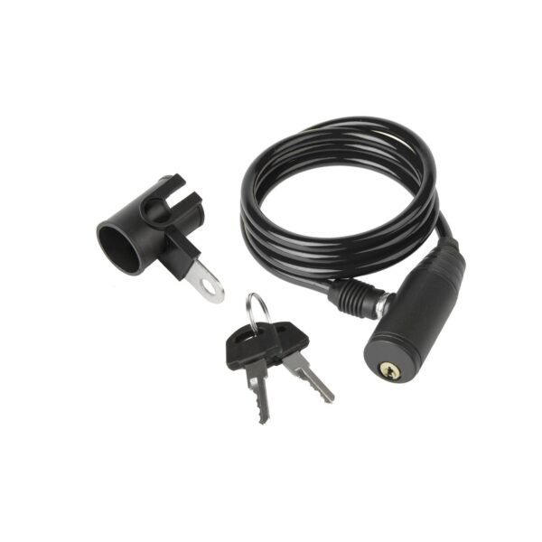 Spiral-Kabelschloss mit Schlüssel und Halter 6x1000mm (12er-Pack, Verschiedene Farben)