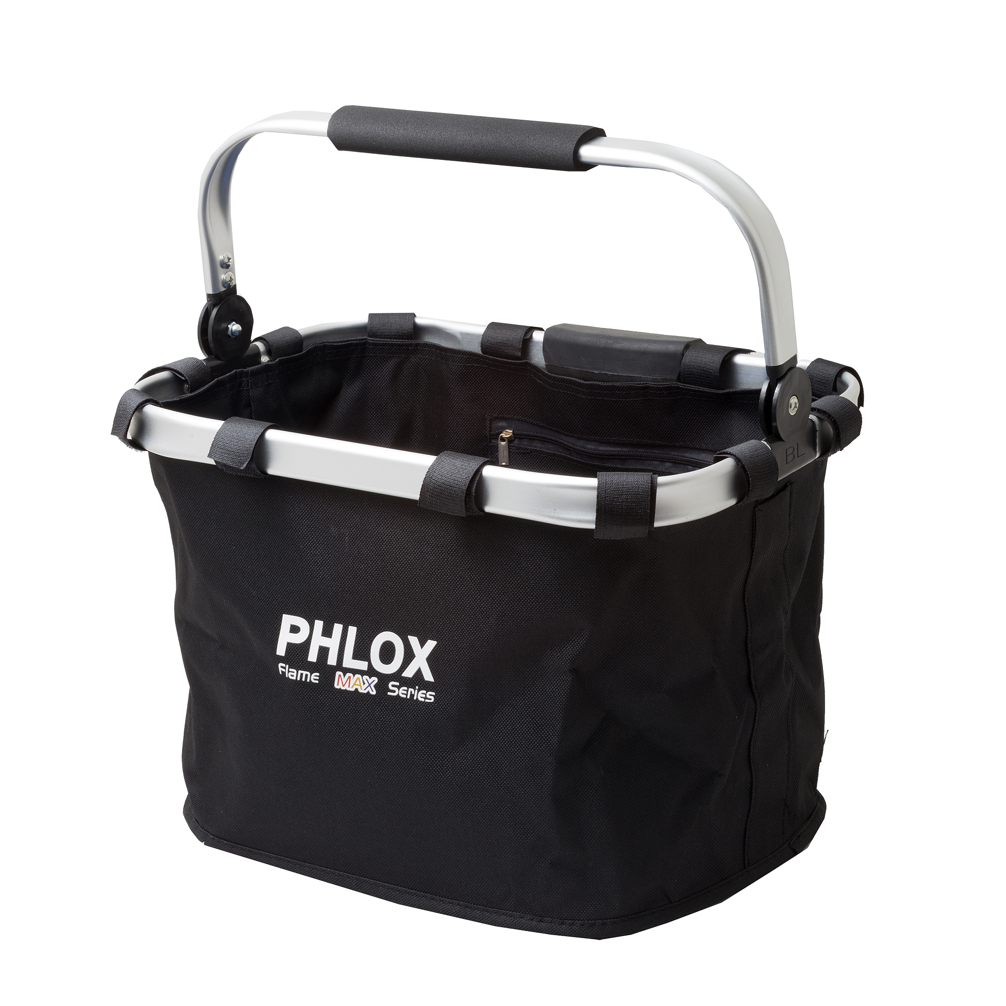 Cestino anteriore in tela a sgancio rapido con telaio in alluminio - Nero