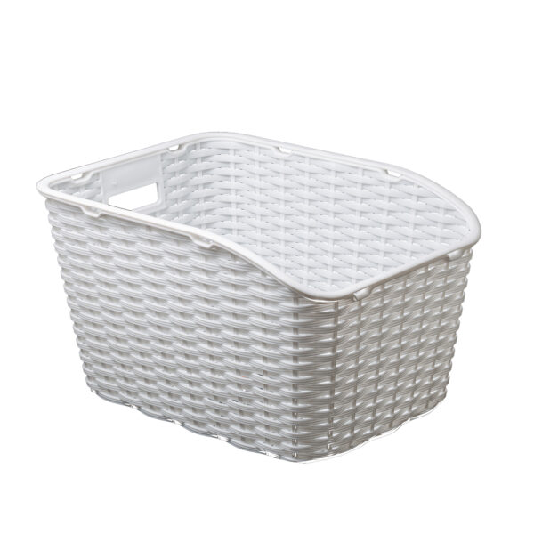 Cestino posteriore fisso in plastica intrecciata - Bianco