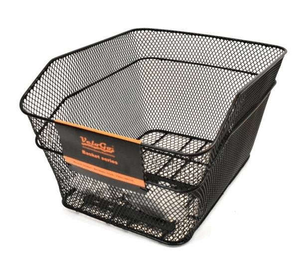 VeloGo tagakorv XXL - must 33x41x24cm