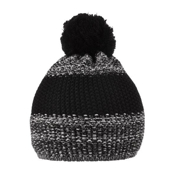 Bonnet tricoté à pompon adulte Relax Legos - Noir/Gris