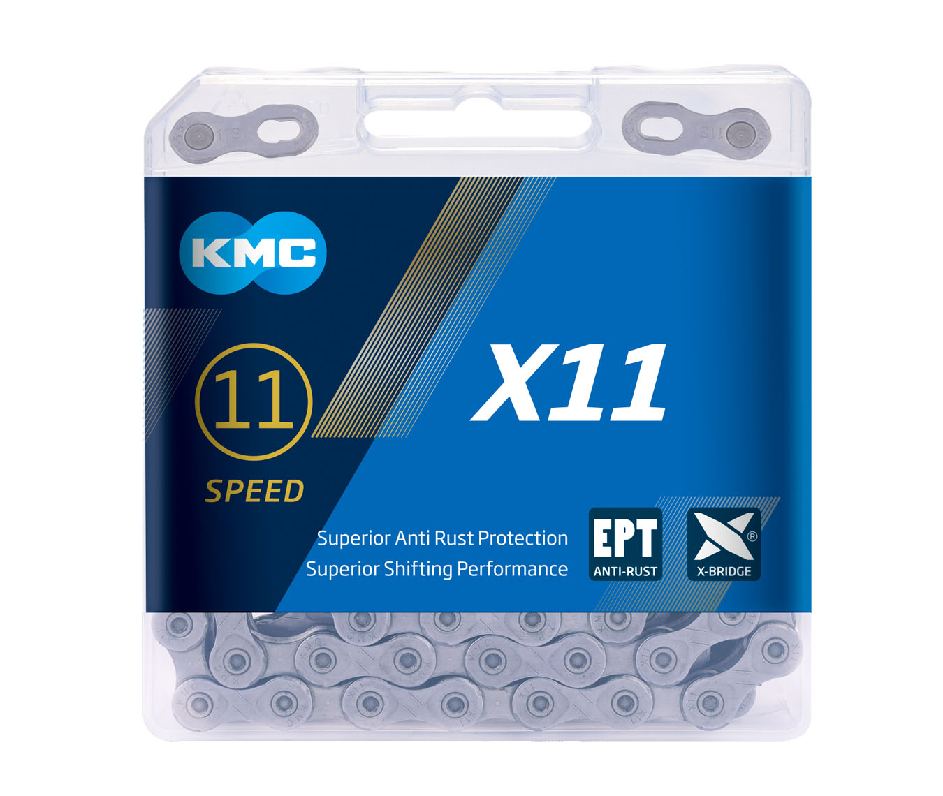 Fietsketting KMC X11 - 11-speed - 118 schakels - Zilver EPT Roestwerend