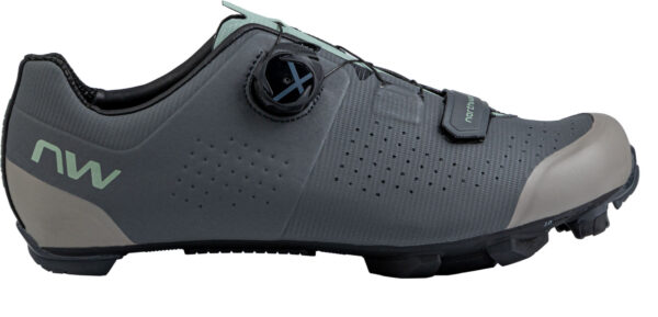 Zapatillas MTB Northwave Razer 47 Gris Oscuro/Verde Salvia