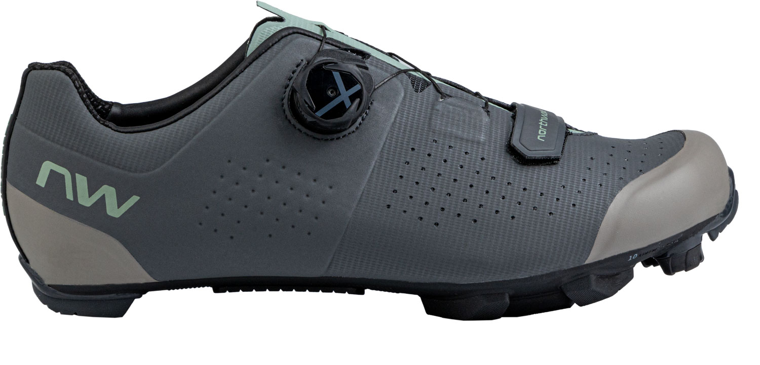 Zapatillas MTB Northwave Razer 43.5 Gris Oscuro/Verde Salvia