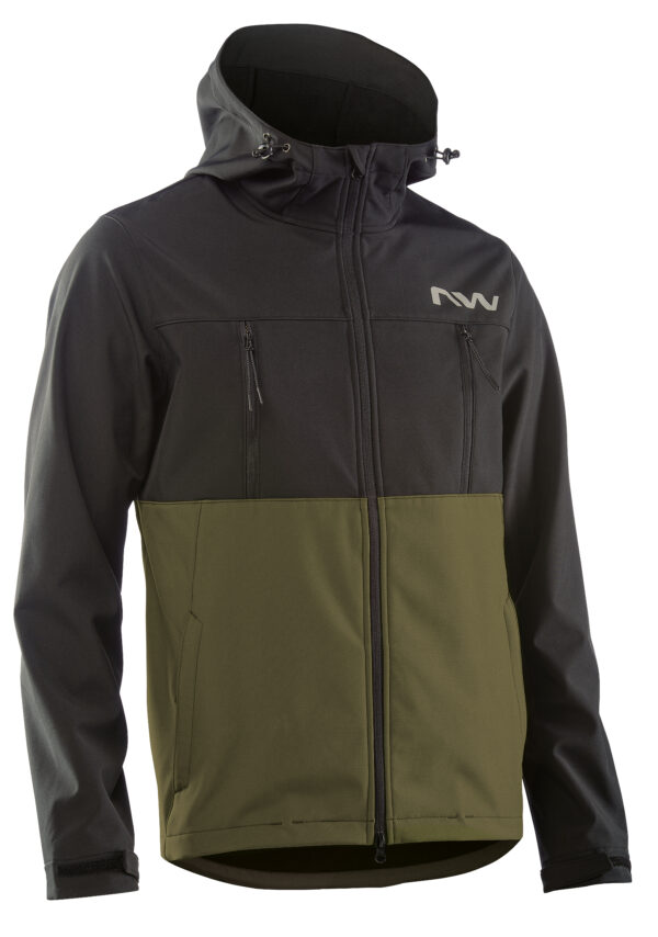 Northwave EASY OUT SOFTSHELL jope - Roheline/Must (Suurus XL)