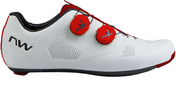 Zapatillas Carretera Northwave Revolution 44.5 Blanco/Rojo Fluo