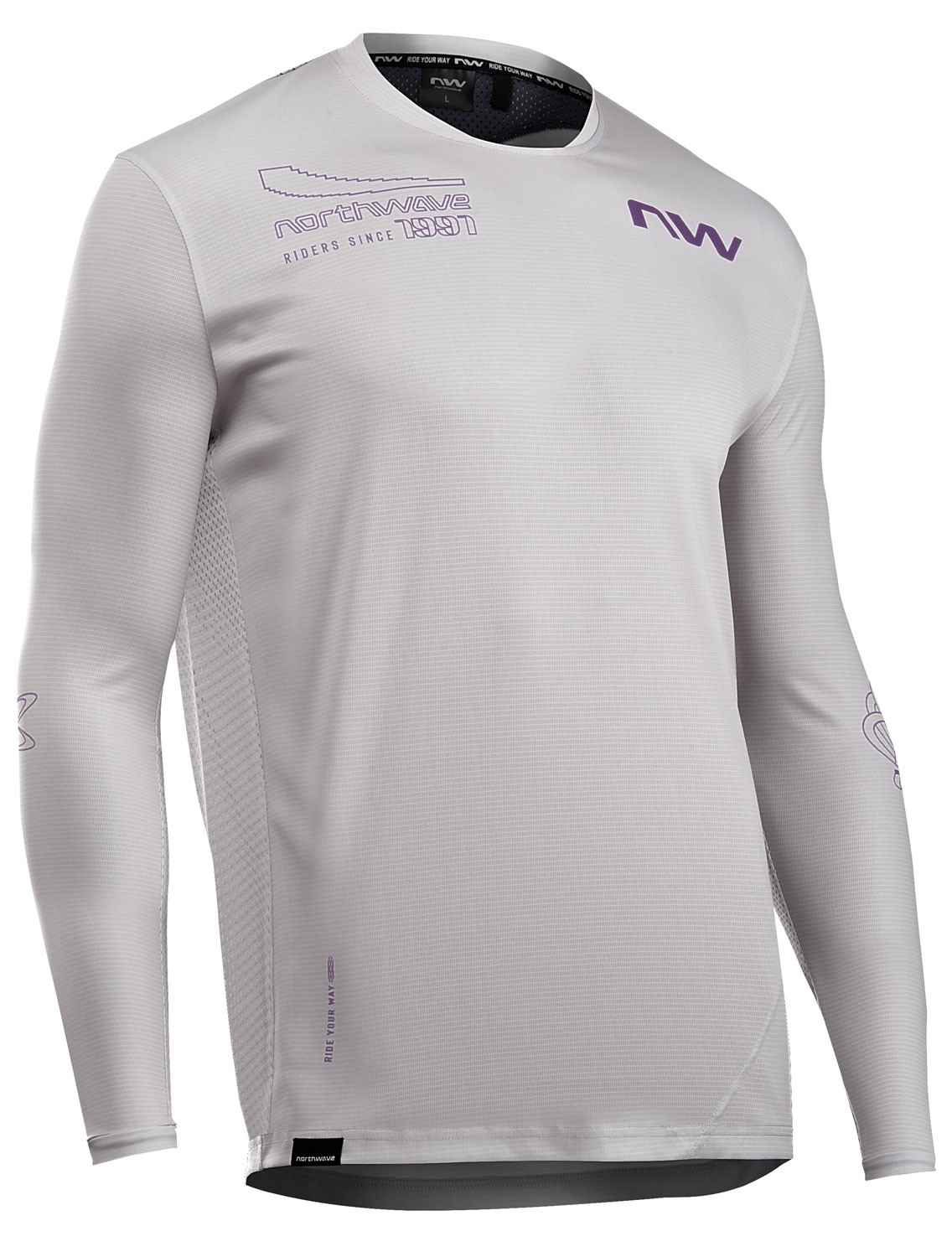 Northwave Edge 2 pikkade varrukatega särk 3XL Hall/Lilla