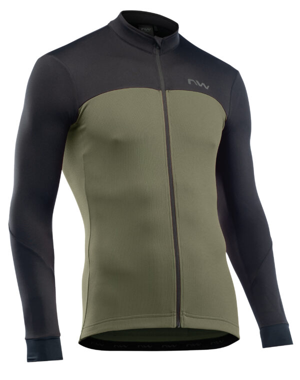 Jersey Térmico de Manga Comprida Northwave Force 2 - Preto/Verde - 4XL