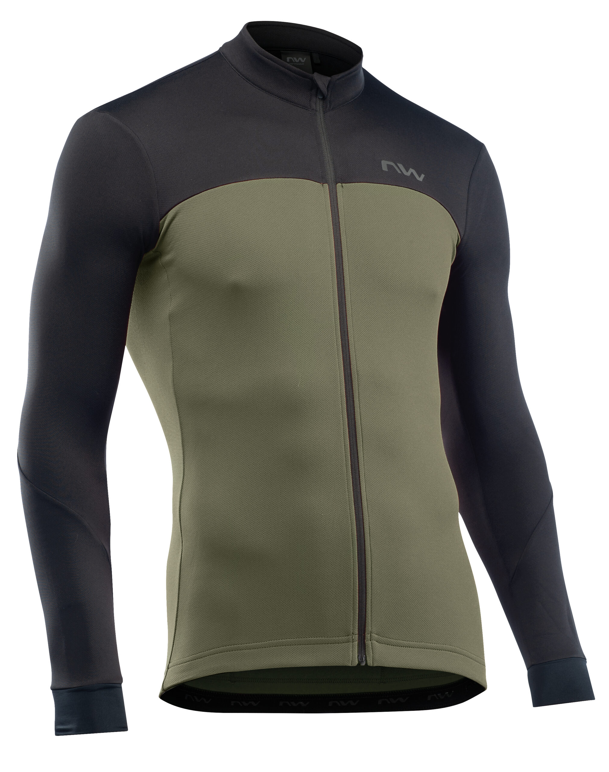 Northwave Force 2 pikkade varrukatega termosärk - must/roheline - 3XL