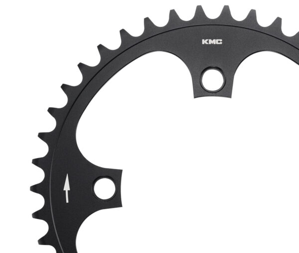 Plateau KMC 42T BCD104 AL7075 - Noir Déport 3mm