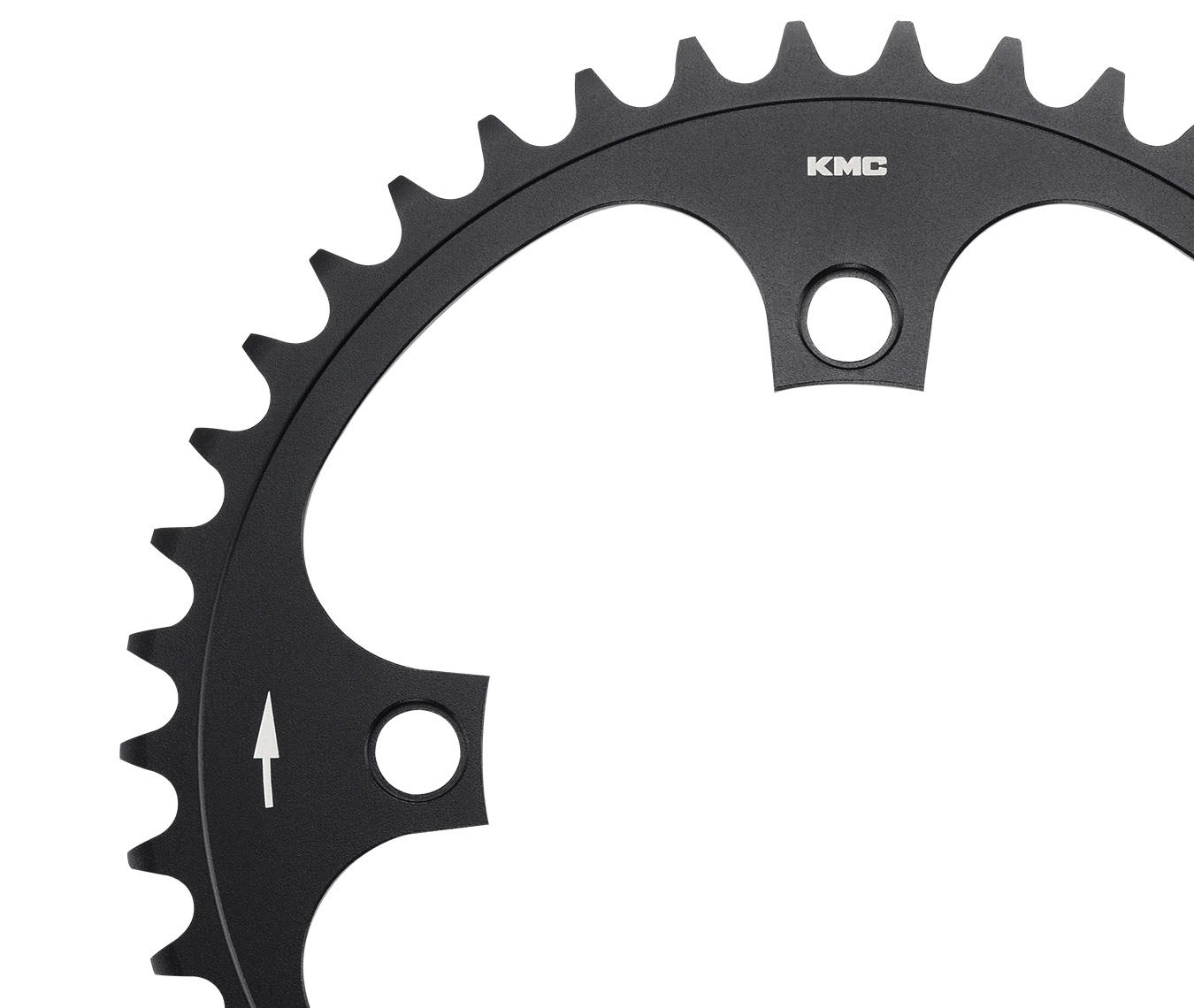 Plateau KMC 42T BCD104 AL7075 - Noir Déport 3mm