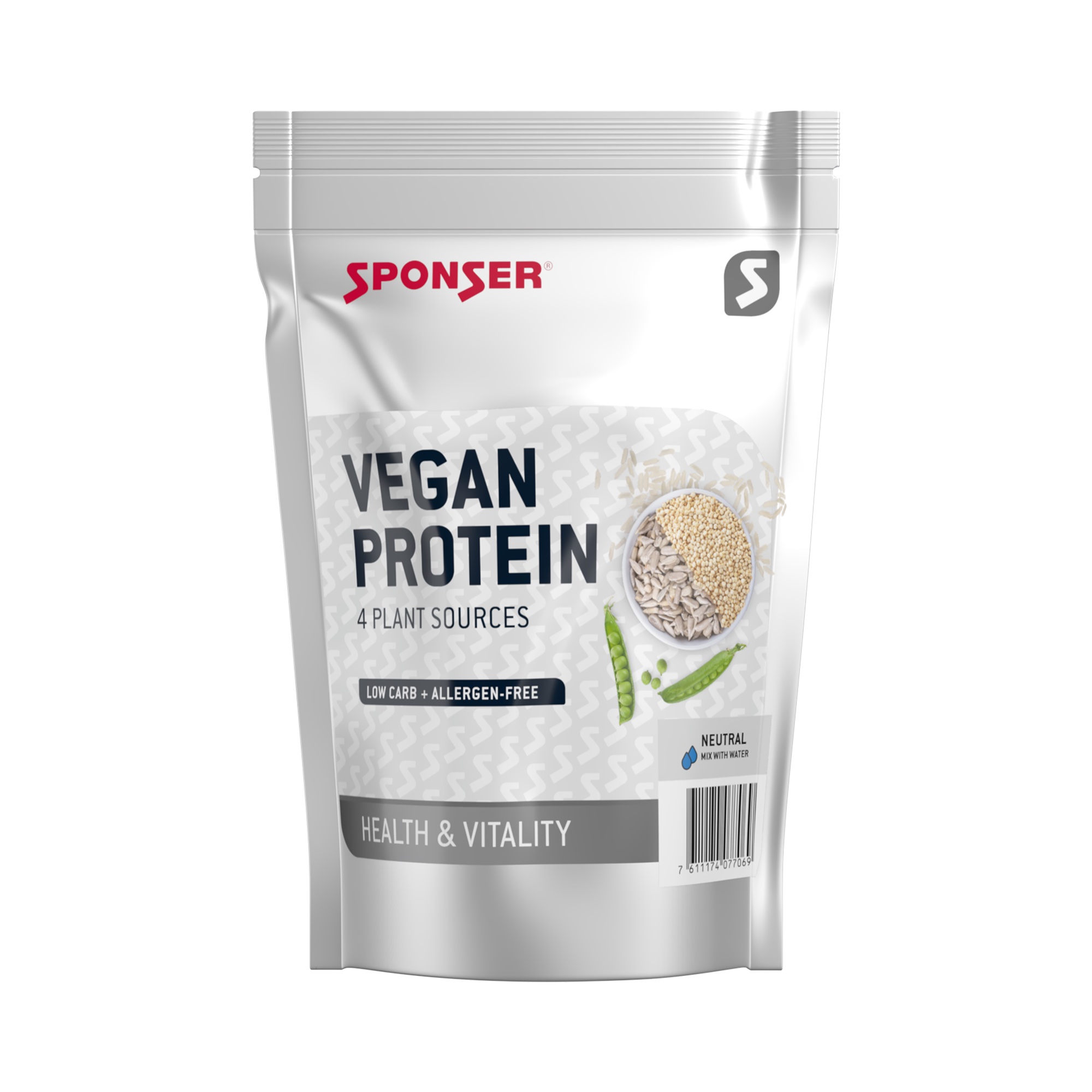 Sponser Vegan Protein Pulver - Neutral 480g
