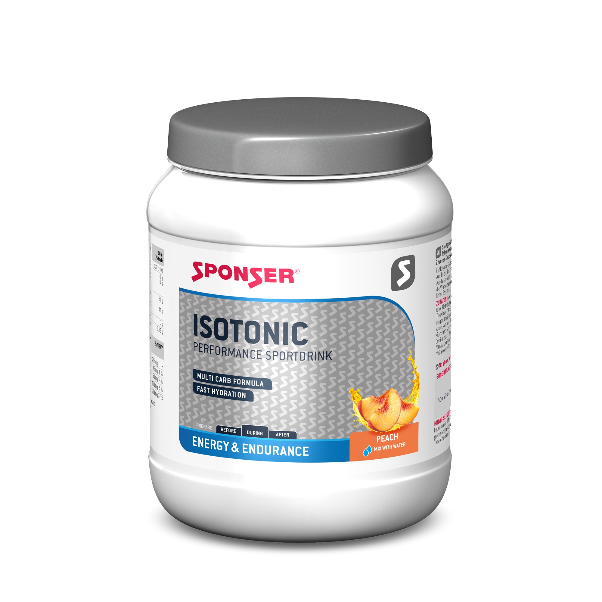 Sponser Isotonic Getränkepulver - Pfirsich 1000g