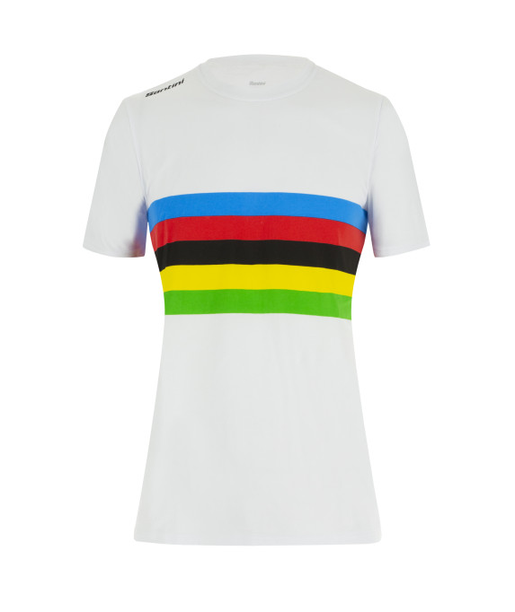 T-Shirt Femme Santini UCI World Champion - Blanc [S]