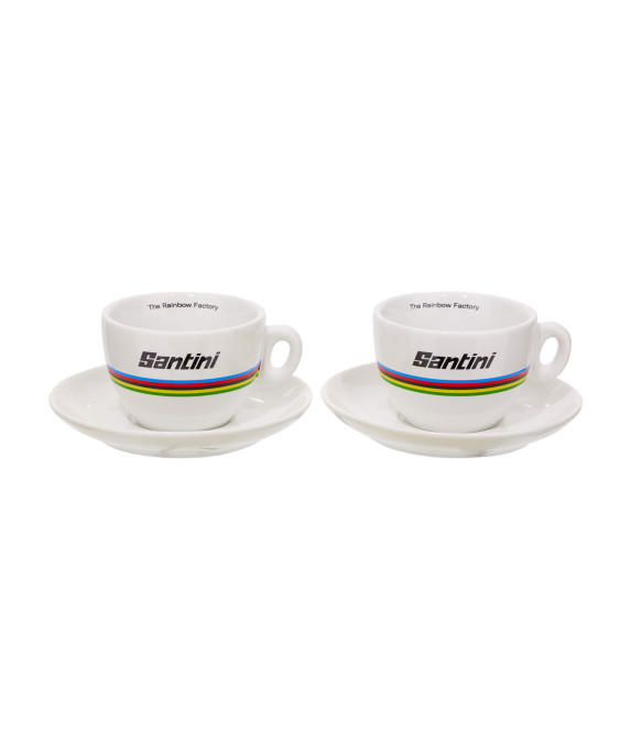 Santini UCI World Champion cappuccinotasside komplekt (2tk)