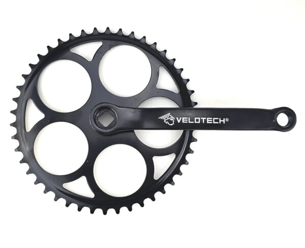 Pédalier Velotech - Acier Noir