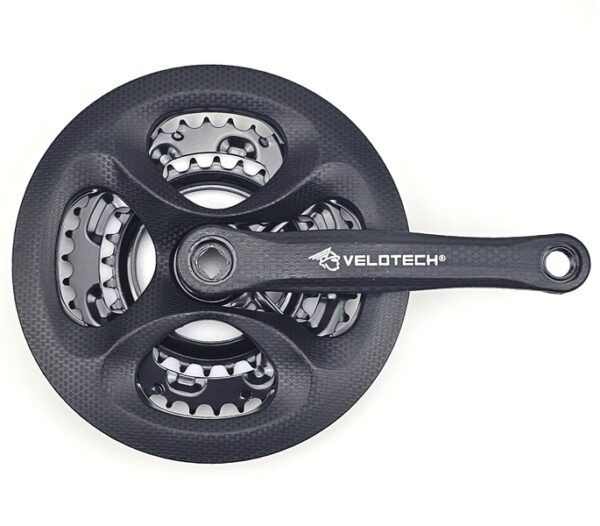 Pédalier 170mm 28/38/48T - Noir