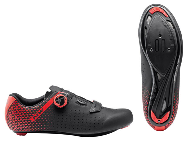 Northwave Road Core Plus 2 rattakingad must/punane (suurus 44.5)